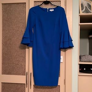 Blue Calvin Klein Sheath Dress - Without Tags